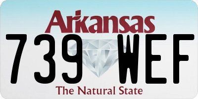 AR license plate 739WEF