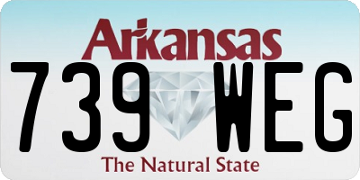 AR license plate 739WEG