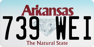 AR license plate 739WEI