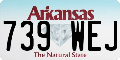 AR license plate 739WEJ
