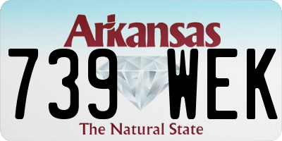 AR license plate 739WEK