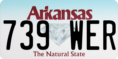 AR license plate 739WER
