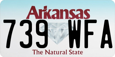 AR license plate 739WFA