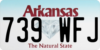 AR license plate 739WFJ