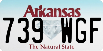 AR license plate 739WGF