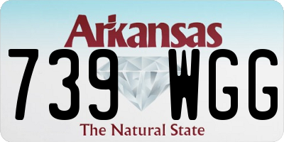 AR license plate 739WGG