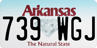 AR license plate 739WGJ