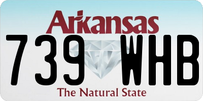AR license plate 739WHB