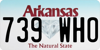AR license plate 739WHO