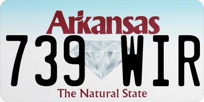 AR license plate 739WIR