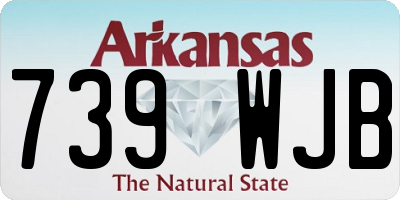 AR license plate 739WJB