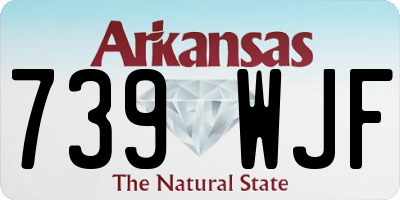 AR license plate 739WJF