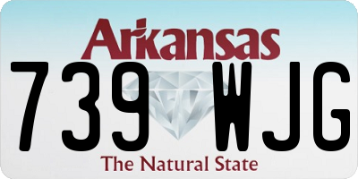 AR license plate 739WJG
