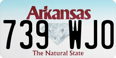 AR license plate 739WJO