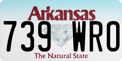 AR license plate 739WRO