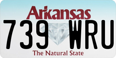 AR license plate 739WRU