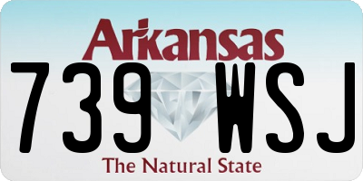 AR license plate 739WSJ