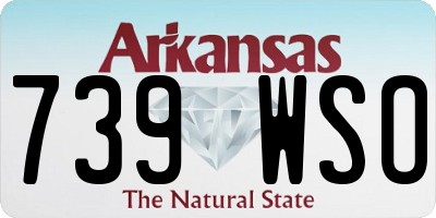 AR license plate 739WSO