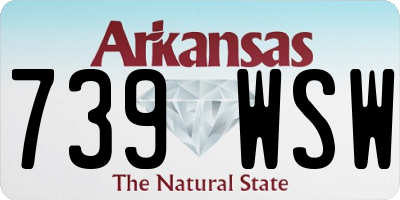 AR license plate 739WSW
