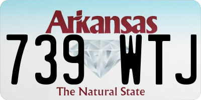 AR license plate 739WTJ