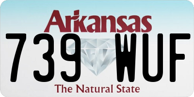 AR license plate 739WUF