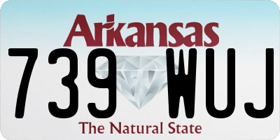 AR license plate 739WUJ