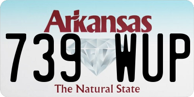 AR license plate 739WUP