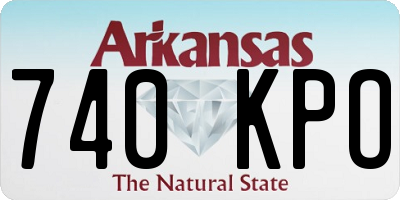 AR license plate 740KPO