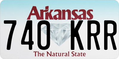 AR license plate 740KRR
