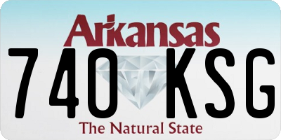 AR license plate 740KSG