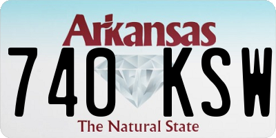 AR license plate 740KSW