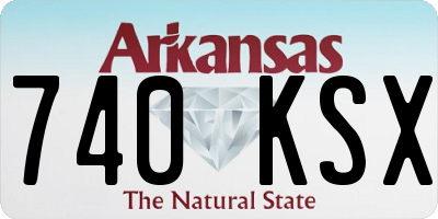 AR license plate 740KSX