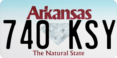 AR license plate 740KSY