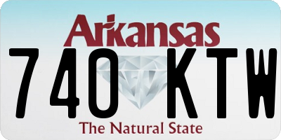 AR license plate 740KTW