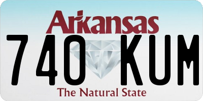 AR license plate 740KUM