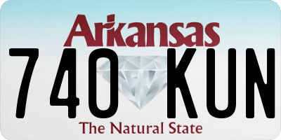 AR license plate 740KUN
