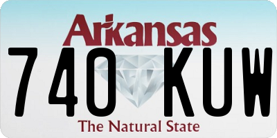 AR license plate 740KUW