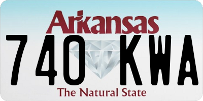 AR license plate 740KWA