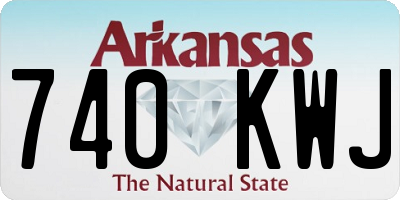 AR license plate 740KWJ