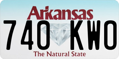 AR license plate 740KWO
