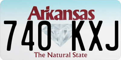 AR license plate 740KXJ