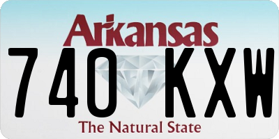 AR license plate 740KXW