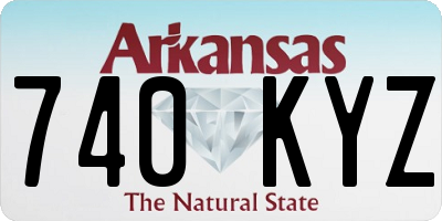 AR license plate 740KYZ