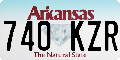 AR license plate 740KZR