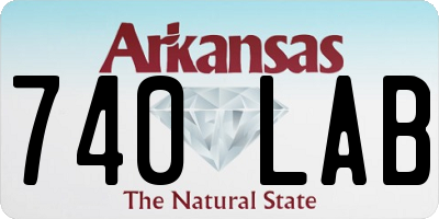 AR license plate 740LAB