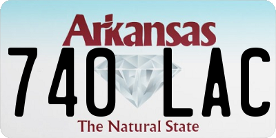 AR license plate 740LAC