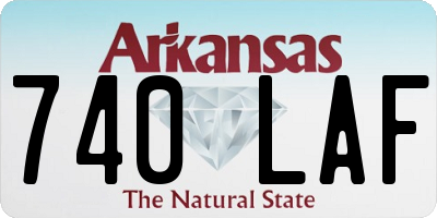 AR license plate 740LAF