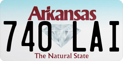 AR license plate 740LAI