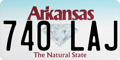 AR license plate 740LAJ