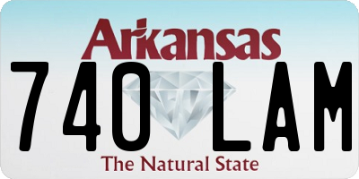 AR license plate 740LAM